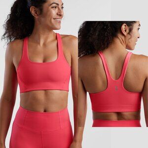 FP Movement by Free People Never Better Square Neck Bra - Coral Pink - Size XS